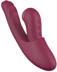 VibeConnect - 2in1 G-pont és csiklóizgató vibrátor (piros) - shop