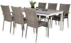  Asztal és szék garnitúra Dallas 2406 (Szürke + Sötétszürke)