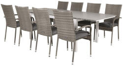  Asztal és szék garnitúra Dallas 2408 (Szürke + Sötétszürke)