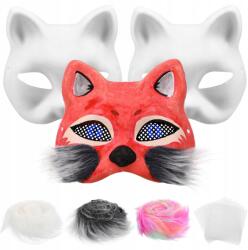  3 db Festőmaszk Macskamaszk szőrrel és szemhálóval (056058)