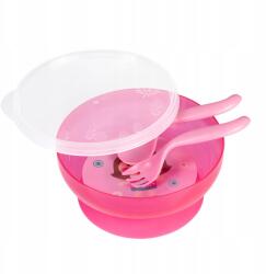 Canpol babies Csúszásgátló Tál Fedővel És Evőeszközökkel (21/300)