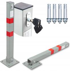 Bituxx Összecsukható parkoló blokkoló oszlop, acél, 65 cm, 2 darabos szett