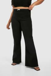 Boohoo Fekete Széles Szárú Nadrág HV9 B18__XXL