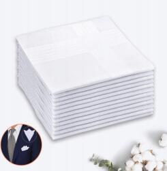  12db párnahuzat fehér pamut matt pamut ajándék táska (Klasyczna biała chusteczka)