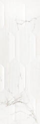 BIEN Faianta rectificata tip marmura, Adonis White Decofon 30x90, alb, finisaj lucios (8697497190387)