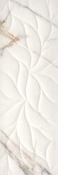 BIEN Faianta rectificata tip marmura, Marvy Glossy Decofon 30x90 cm, alb, finisaj lucios (8697497190202)