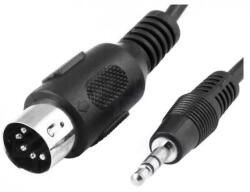 BQ CABLE Cablu DIN 5pini mufa tata la Jack 3.5 mm mufa tata 1.5m negru BQ CABLE (CABLE-441/1.5) - pretexpert