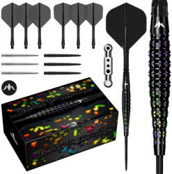 Mission Darts Dart szett steel Mission Black Opal 24g, 95% wolfram, Caliburn Evo heggyel