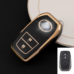  Toyota 2 gombos smart kulcs TPU tok fekete arany (TTO058AFK)