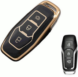  Ford 3 gombos smart kulcs TPU tok fekete arany (TFO055AFK)