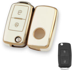 Seat bicskakulcs 2 gombos TPU tok fehér arany (TVW003AFH)