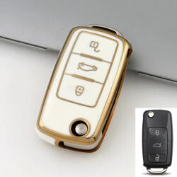 Seat bicskakulcs 3 gombos TPU tok fehér arany (TVW004AFH)