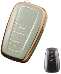  Toyota 3 gombos smart kulcs TPU tok zöld arany (TTO113AZO)