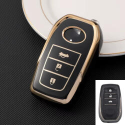  Toyota 3 gombos smart kulcs TPU tok fekete arany (TTO117AFK)
