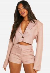 Boohoo Rózsaszín Rövid Blézer B18__M