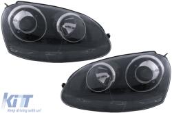 KITT Xenon Look Első lámpák RHD Volkswagen Golf V (2003-2007) GTI R32 fekete Kiadás (HLVWG5GTIBRHD)