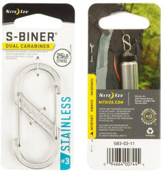 NITE IZE Karabína S-Biner #3 Dual - stainless (SB3-03-11)
