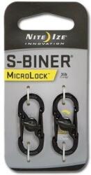 NITE IZE Karabína S-biner MicroLock - fekete (LSBM-01-2R3)