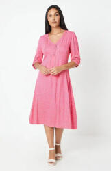 Wallis Klasszikus Rózsaszín MIDI Ruha 3/4-ES Ujjal Pöttyös Wallis 42