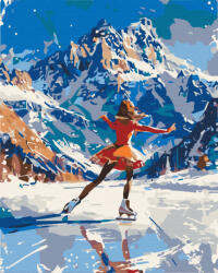 Alkotásutca Szabadon a jégen - Számfestő készlet kereten 40x50