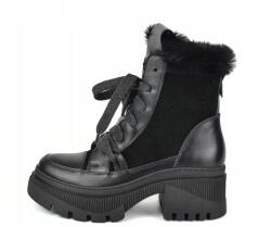 Eksbut Női bokacsizma Eksbut 7061-155/172/KCZ fekete színű, bőr felsőrész (nubuk velúr) méret 36 (7061-155/172/KCZ s)