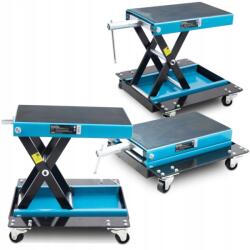 Bituxx Motorkerékpár Ollós Emelő 500kg, Gumi Bevonattal és Kerekekkel (M19205)