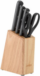 Judge Set 4 cutite cu suport Judge Classic, otel X40CrMov13, 9 12 15 cm, argintiu negru (HO-IV65)