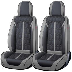 Carguard Husa scaun Huse auto premium 5 locuri Carguard Deluxe piele ecologică perforată - gri - negru (HSA026)