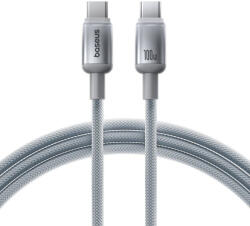 Baseus USB-C to USB-C, 100W, 2m Ezüst Baseus - Data Cable Discolor (E0420703) kábel