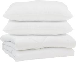 vidaXL Paplan párnával 3 pcs Fehér Mikroszálas 3377467 (3377467)