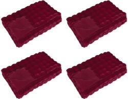 vidaXL Műnyúl szőrmés takaró Olite 4 pcs Bordeaux piros 220 x 240 cm (42021855)