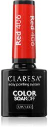 Claresa SoakOff UV/LED Color Rainbow Explosion lac de unghii sub forma de gel culoare Red 406 5 g