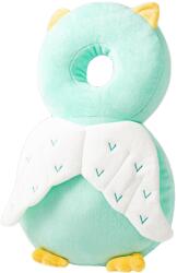 Cyrax hátizsák fejvédő párna, bagoly fejtámla, babáknak, 33x6x19 cm, 180 g, zöld (130873)