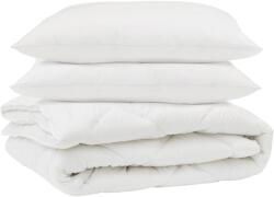vidaXL Paplan párnával 3 pcs Fehér Mikroszálas 3377536 (3377536)