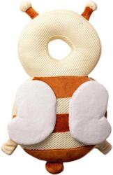 Cyrax hátizsák fejvédő párna, méhecske fejtámla, babáknak, hálós kialakítás, 33x6x19 cm, 180 g, barna/bézs (130878)