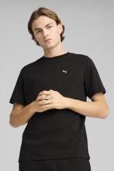 PUMA Puma, ESS Elevated pamutpóló logós részlettel, Koptatott fekete, 2XL (684726-01-XXL)