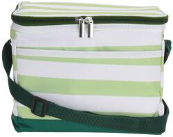 Excellent Houseware szigetelt táska, poliészter, 23x16x18 cm, 5000 ml, fehér/zöld (KO-FB1301000V)