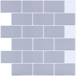 Hode 10 db 3D PVC öntapadós matrica készlet, szürke, 30, 3x30, 3 cm (B0CX1W5LR6)