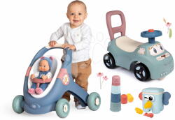 Smoby Set premergător didactic și cărucior și cub magic Baby Walker 3în1 + Baby Doll Little Smoby cu păpușă de 30 cm și babytaxiu (SM140308-5)