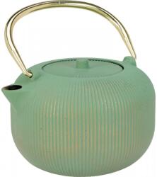 Excellent Houseware Eh Green teáskanna, öntöttvas, 1 liter, infúziós kosárral (C82000030)