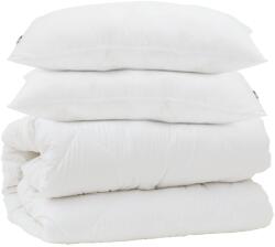 vidaXL Paplan párnával 3 pcs Fehér Mikroszálas 3378150 (3378150)