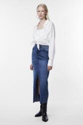 Pieces Pieces, Farmerszoknya hasítékkal elöl, Kék, XS (17150234-MEDIUM-BLUE-DENIM-XS)