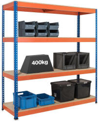 ProCart Fém tárolóállvány, 4 polc, 400 kg/polc, 180x60x183 cm (ALBC-R18060183)