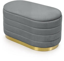 AKORD BELLA Tárolós Puff Welur Grafitszürke (PUBELLA-DG)