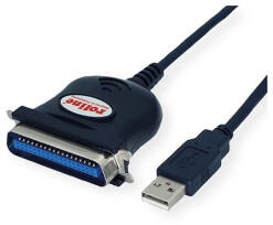 Roline USB-A - Parallel IEEE1284 konverter 1, 8m fekete (12.02. 1092-10) (12.02.1092-10)