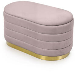 AKORD BELLA Tárolós Puff Bársony Púderrózsaszín Modern Glamour (PUBELLA-DP)