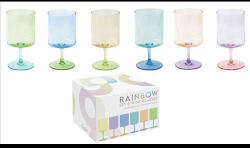 Easy Life Design Easy Life-Nuova Boros üvegpohárszett 6 db-os, színes, 360ml, dobozban, Rainbow (4002RAIB)