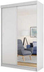 Kier Bill 1 138 Tolóajtós Szekrény 138cm, Fehér