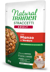 Natural Trainer 44x85g Natural Trainer csíkok szószban nedves macskatáp - Marha