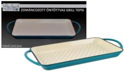 Perfect Home Zománcozott Öntöttvas grill tepsi 33*21, 5 cm türkizkék 17818 (17818)